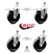 Service Caster 5 Inch Phenolic Wheel Swivel 1/2 Inch Threaded Stem Caster Total Lock Brake, 2PK SCC-TSTTL20S514-PHR-121315-2-S-2 - alternate 6
